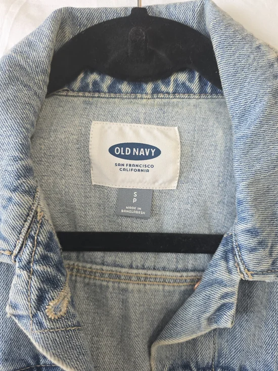 Old Navy, Small - Distressed Denim Jacket, Light Wash - Picture 2 of 6